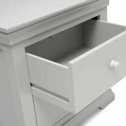 Chantilly Pebble Grey Large 2 Drawer Bedside Table - The Cotswold Company - thumbnail 7