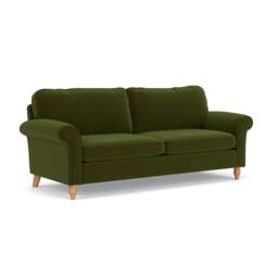 4 Seater Sofa - Forest Green - Matt Velvet - Hurley - The Cotswold Company - thumbnail 1