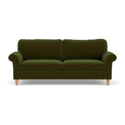 4 Seater Sofa - Forest Green - Matt Velvet - Hurley - The Cotswold Company - thumbnail 2