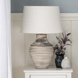 Calcutt Wooden Ribbed Table Lamp - Home Accessories - The Cotswold Company - thumbnail 4