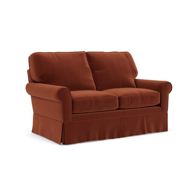 Large 2 Seater Sofa - Brick - Matt Velvet - Dawson - The Cotswold Company - image 1