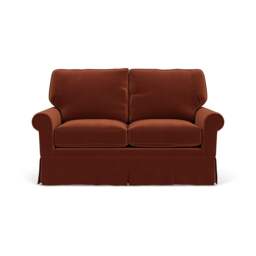 Large 2 Seater Sofa - Brick - Matt Velvet - Dawson - The Cotswold Company - thumbnail 2