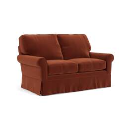 Large 2 Seater Sofa - Brick - Matt Velvet - Dawson - The Cotswold Company