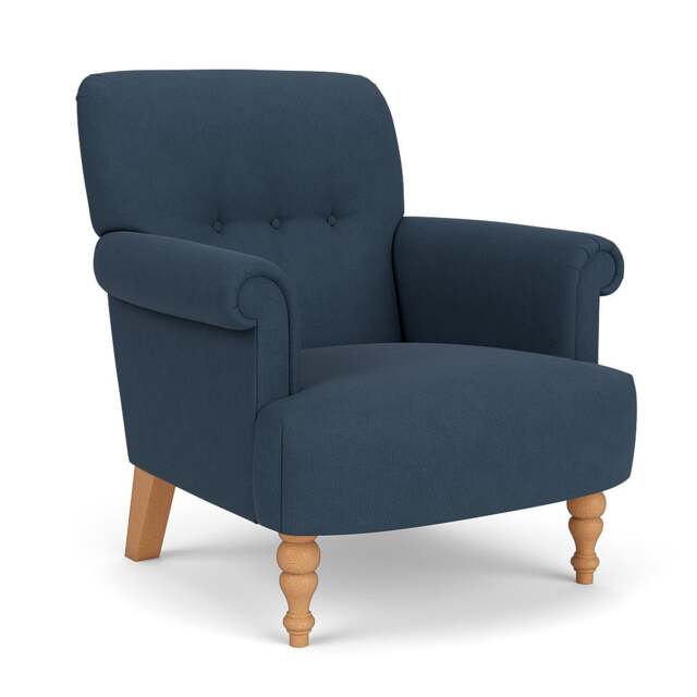 Armchair - Indigo - House Linen Mix - Harriet - The Cotswold Company - image 1