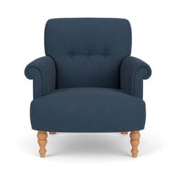 Armchair - Indigo - House Linen Mix - Harriet - The Cotswold Company - thumbnail 2