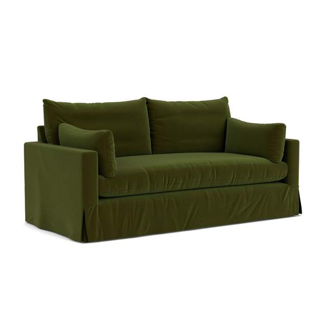 3 Seater Sofa - Forest Green - Matt Velvet - Ashton - The Cotswold Company - image 1