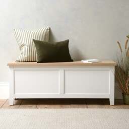 Wide Blanket Box - Chester Pure White - The Cotswold Company