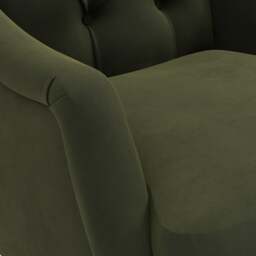 Armchair - Forest Green - Matt Velvet - Olivia - The Cotswold Company - thumbnail 4