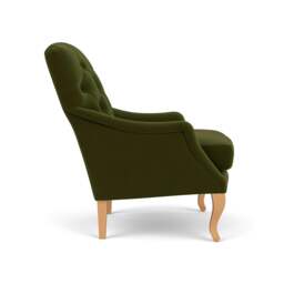 Armchair - Forest Green - Matt Velvet - Olivia - The Cotswold Company - thumbnail 3