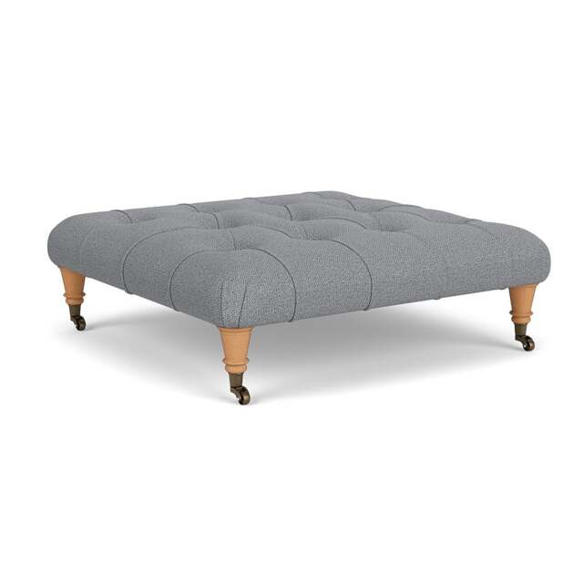 Foot Stool - Blue Marl - House Weave - Amelia - The Cotswold Company - image 1