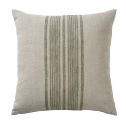 Cotton Linen Bold Stripe Cushion - Green 45x45cm - Home Accessories - The Cotswold Company - thumbnail 4