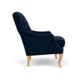 Armchair - Deep blue - Matt Velvet - Olivia - The Cotswold Company - thumbnail 3