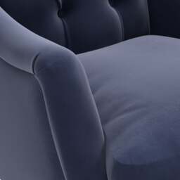 Armchair - Deep blue - Matt Velvet - Olivia - The Cotswold Company - thumbnail 4