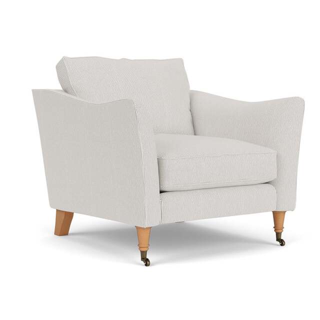 Armchair - Grey - Broadway Stripe - Robinson - The Cotswold Company - image 1
