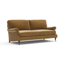 4 Seater Sofa - Mustard - Matt Velvet - Taylor High Back - The Cotswold Company - thumbnail 5