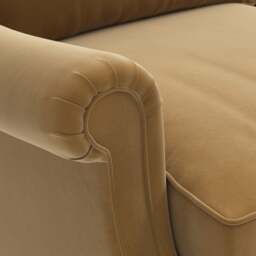 4 Seater Sofa - Mustard - Matt Velvet - Taylor High Back - The Cotswold Company - thumbnail 4