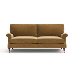 4 Seater Sofa - Mustard - Matt Velvet - Taylor High Back - The Cotswold Company - thumbnail 6