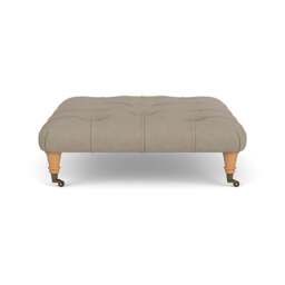 Foot Stool - Dove grey - House linen mix - Amelia - The Cotswold Company - thumbnail 3