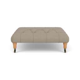 Foot Stool - Dove grey - House linen mix - Amelia - The Cotswold Company - thumbnail 2