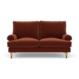 2 Seater Sofa - Brick - Matt Velvet - Stewart - The Cotswold Company - thumbnail 2