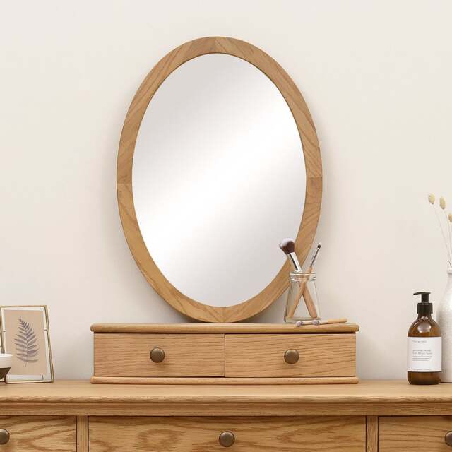 Vanity Mirror - Winchcombe Oiled Oak - The Cotswold Company - image 1