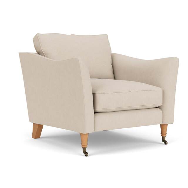 Armchair - Lily White - House Linen Mix - Robinson - The Cotswold Company - image 1