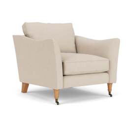Armchair - Lily White - House Linen Mix - Robinson - The Cotswold Company