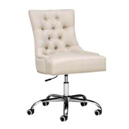 Upholstered Office Chairs Upholstered Office Chair - Stone Linen - The Cotswold Company - thumbnail 3