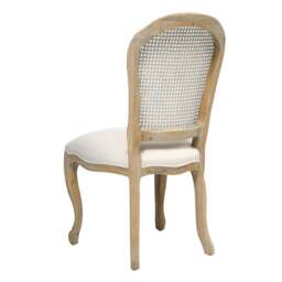 Camille Limewash Oak Rattan Back Dining Chair - The Cotswold Company - thumbnail 6