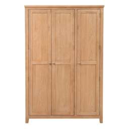 3 Door Hallway Cupboard - Inglesham Whitewash Oak - The Cotswold Company - thumbnail 4