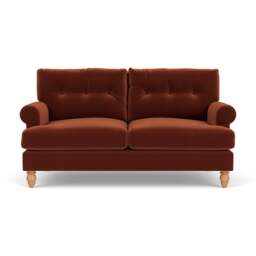Large 2 Seater Sofa - Brick - Matt Velvet - Talbot - The Cotswold Company - thumbnail 2