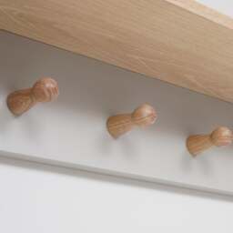 5 Coat Peg Shelf (96cm) - Chester Dove Grey - The Cotswold Company - thumbnail 7