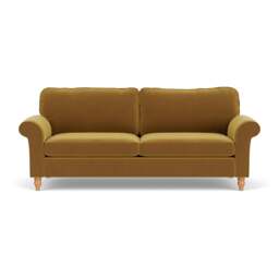 4 Seater Sofa - Mustard - Matt Velvet - Hurley - The Cotswold Company - thumbnail 2