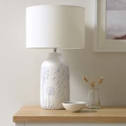 Dandelion Etched Lamp - Light Blue - Home Accessories - The Cotswold Company