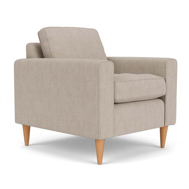 Armchair - Natural - Luxury Italian Linen - Saxon - The Cotswold Company - image 1