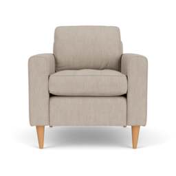 Armchair - Natural - Luxury Italian Linen - Saxon - The Cotswold Company - thumbnail 2
