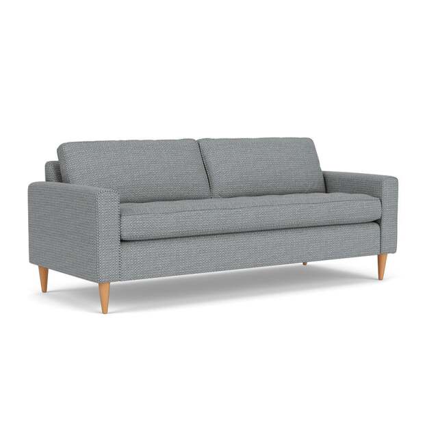 4 Seater Sofa - Navy - Herringbone Weave - Saxon - The Cotswold Company - image 1