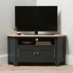 Corner TV Stand up to 55 - Chester Charcoal - The Cotswold Company - thumbnail 2