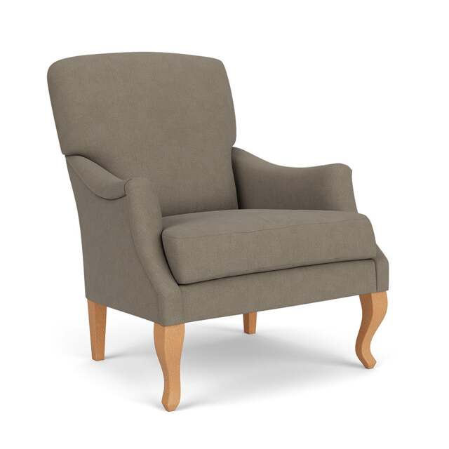 Armchair - Mid Grey - House Linen Mix - Elsie - The Cotswold Company - image 1