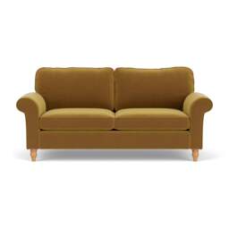 3 Seater Sofa - Mustard - Matt Velvet - Hurley - The Cotswold Company - thumbnail 2