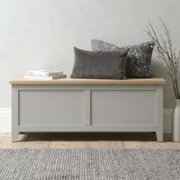 Wide Blanket Box - Chester Dove Grey - The Cotswold Company - thumbnail 1