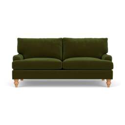 3 Seater Sofa - Forest Green - Matt Velvet - Morris - The Cotswold Company - thumbnail 2