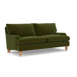 3 Seater Sofa - Forest Green - Matt Velvet - Morris - The Cotswold Company - thumbnail 1