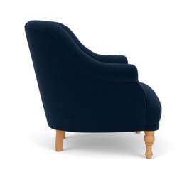 Armchair - Deep blue - Matt Velvet - Everett - The Cotswold Company - thumbnail 3