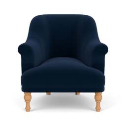 Armchair - Deep blue - Matt Velvet - Everett - The Cotswold Company - thumbnail 2