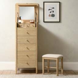 Vanity Tallboy - Berkeley Nordic Oak - The Cotswold Company