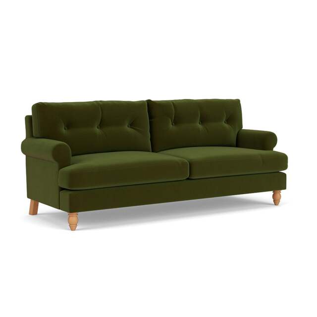 4 Seater Sofa - Forest Green - Matt Velvet - Talbot - The Cotswold Company - image 1