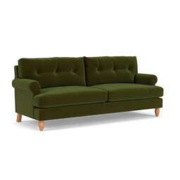 4 Seater Sofa - Forest Green - Matt Velvet - Talbot - The Cotswold Company - thumbnail 1