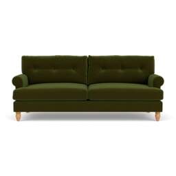 4 Seater Sofa - Forest Green - Matt Velvet - Talbot - The Cotswold Company - thumbnail 2