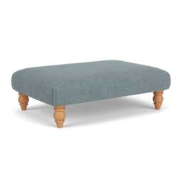Foot Stool - Teal marl - Rustic Weave - Clara - The Cotswold Company - thumbnail 1